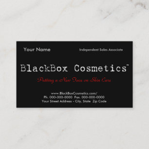 BlackBox Cosmetics, Independent Sales Associ... Visitekaartje