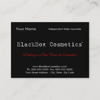 BlackBox Cosmetics, Independent Sales Associ... Visitekaartje