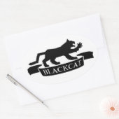 "Blackcat"-Stickers Ovale Sticker (Envelop)