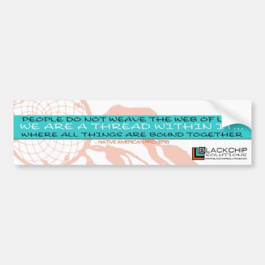 BlackChip Web of Life Bumpersticker (Voorkant)