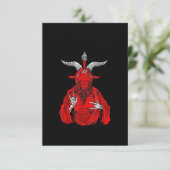 Blackcraft Antichrist Goat Satan Baphomet Bedankkaart (Staand voorkant)