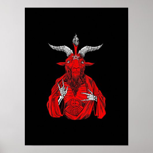 Blackcraft Antichrist Goat Satan Baphomet Poster (Voorkant)