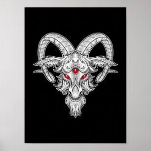 Blackcraft Cool Baphomet Black Goat Satan Player Poster