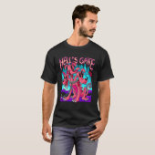 Blackcraft Kawaii Cerberus Hell's Gate Retro Carto T-shirt (Voorkant volledig)
