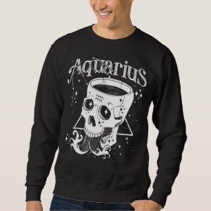 Blackcraft Zodiac teken Aquarius schedel Coven hek Trui