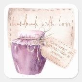 Blackcurrant Jam Label Homemade met liefdesnaam (Voorkant)