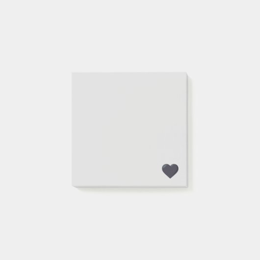 BlackEmoji Heart Post-it® Notes (Voorkant)