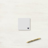 BlackEmoji Heart Post-it® Notes (Op bureau)