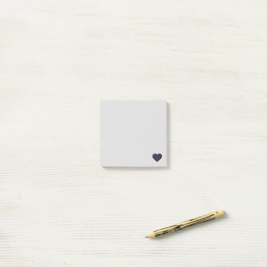 BlackEmoji Heart Post-it® Notes (Op bureau)