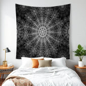 Blackened Sparkling bloemenkunst Wandkleed