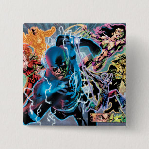 Blackest Night Comic Panel - Kleur Vierkante Button 5,1 Cm