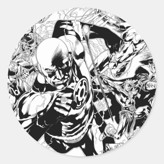 Blackest Night Comic Panel Ronde Sticker (Voorkant)