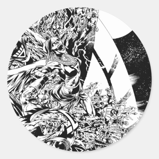 Blackest Night Group en Moon 2 Ronde Sticker (Voorkant)