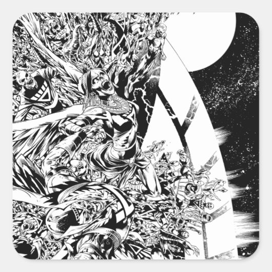Blackest Night Group en Moon 2 Vierkante Sticker (Voorkant)