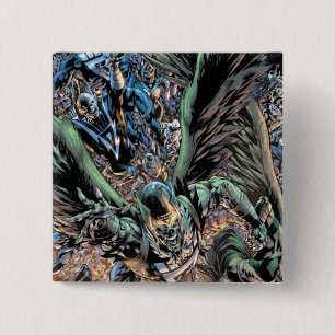 Blackest Night Group-schildering - Kleur Vierkante Button 5,1 Cm