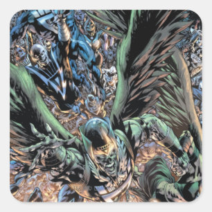 Blackest Night Group-schildering - Kleur Vierkante Sticker