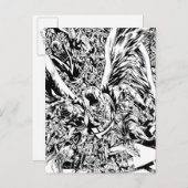 Blackest Night Group-verf - zwart en wit Briefkaart (Voorkant / Achterkant)