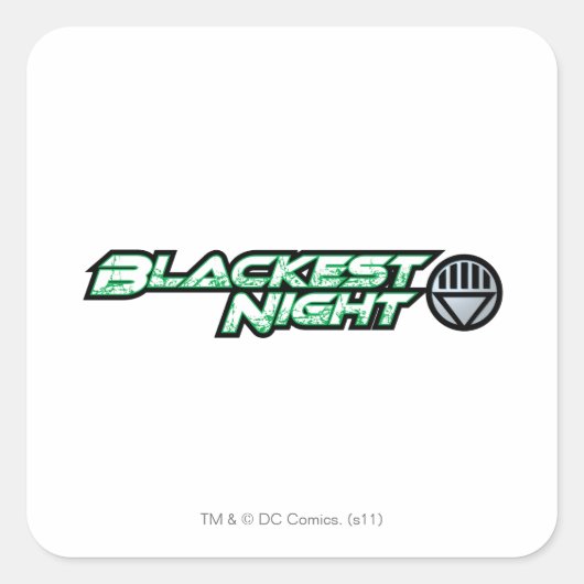 Blackest Night Logo 2 Vierkante Sticker (Voorkant)