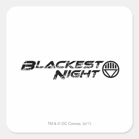 Blackest Night Logo Vierkante Sticker (Voorkant)