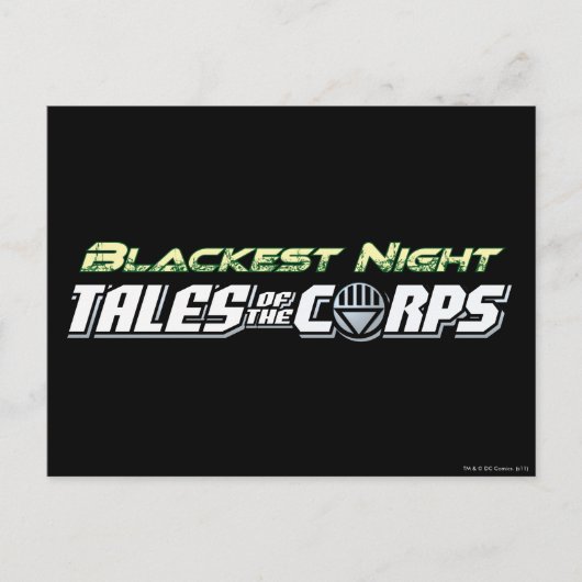 Blackest Night Tales of the Corps Briefkaart (Voorkant)