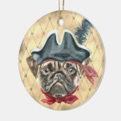 Blackface de Pug Pirate Ornament (Links)