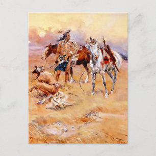 “Blackfeet verbranden Crow Buffalo Range” Briefkaart
