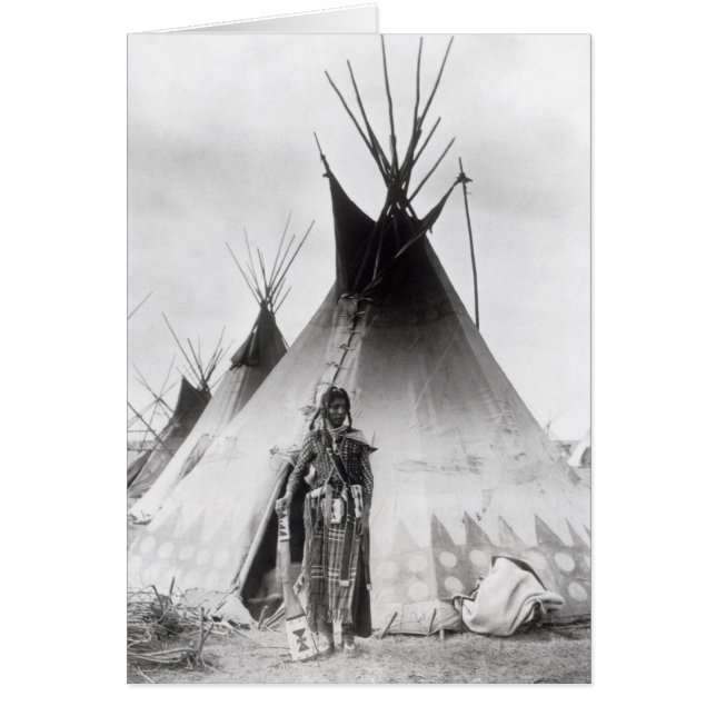 Blackfoot Brave, bij Calgary, Alberta, 1889 (Voorkant)