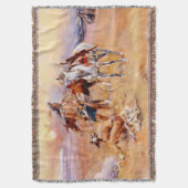 "Blackfoot Burning Crow Buffalo Range" Deken (Voorkant Verticaal)