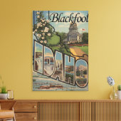Blackfoot, Idaho - Grote Letter-scènes Canvas Afdruk (Insitu (Woonkamer))