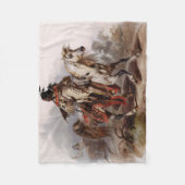 Blackfoot Indian On Arabian Horse Fleece Deken (Voorkant)