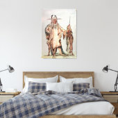Blackfoot Indian Pe-Toh-Pee-Kiss, The Eagle Ribs Canvas Afdruk (Insitu (Slaapkamer))
