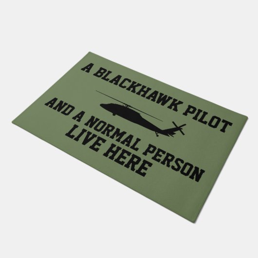 Blackhawk Pilot en Normal Peron Deurmat (Schuin)