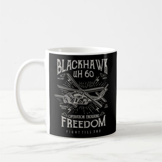 Blackhawk UH 60 helikopter stijl helikopter piloot Koffiemok (Links)