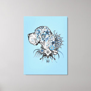 BlackHeart Dog van Duitsland Canvas Afdruk