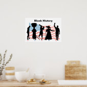 BlackHistoryChronologieVlag Poster (Keuken)