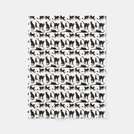 Blackie de Black Cat Fleece Blanket (Voorkant)