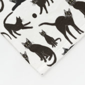 Blackie de Black Cat Fleece Blanket Deken (Hoek)