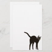 Blackie de Black Cat Stationery Briefpapier (Voorkant / Achterkant)