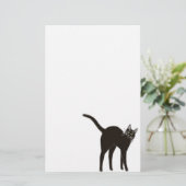 Blackie de Black Cat Stationery Briefpapier (Staand voorkant)