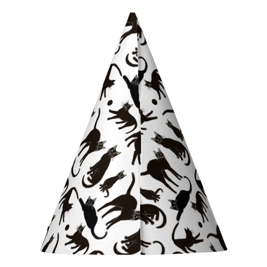 Blackie het Pet van de Black Cat Party Feesthoedjes (Achterkant)