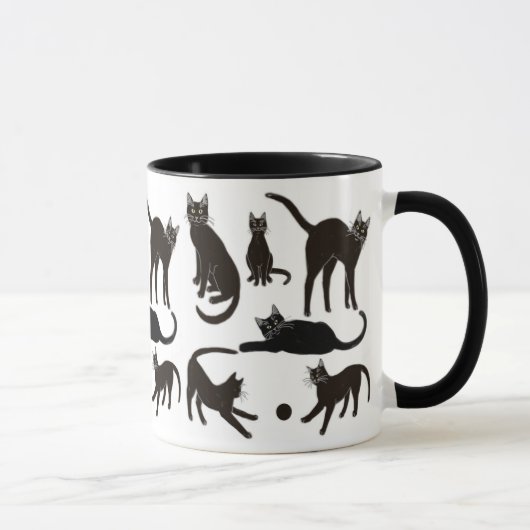 Blackie la tasse de sonnerie de chat noir (Droite)