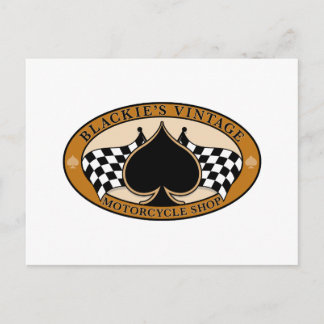 Blackie's motorwinkel briefkaart
