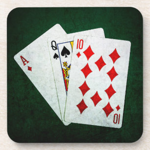 Blackjack 21 point - Ace, Queen, Ten Onderzetter