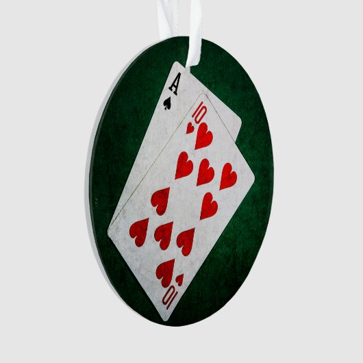 Blackjack 21 point - As, Ten (devant)