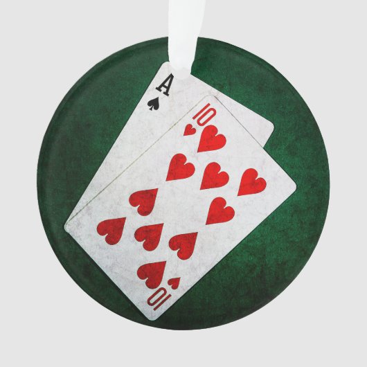 Blackjack 21 point - As, Ten (devant)