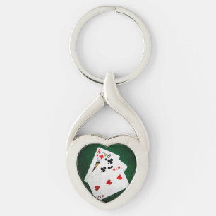 Blackjack 21 point - King, Acht, drie Sleutelhanger