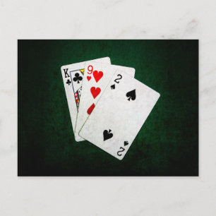 Blackjack 21 point - King, Nine, Two Briefkaart