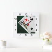 Blackjack 21 point - Queen, Seven, Four Vierkante Klok (Huis)