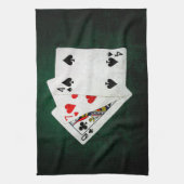 Blackjack 21 point - Queen, Seven, Vier Theedoek (Verticaal)