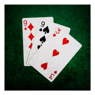 Blackjack 21-punt - Negen, Negen, Drie Perfect Poster